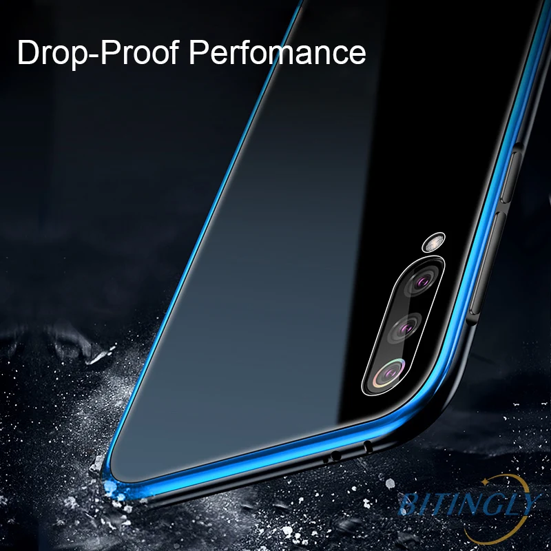 Чехол из закаленного стекла Bitingly для Xiaomi Mi 9 9 SE, съемный металлический бампер, задняя крышка для Xiaomi Mi 9SE, Жесткий Чехол