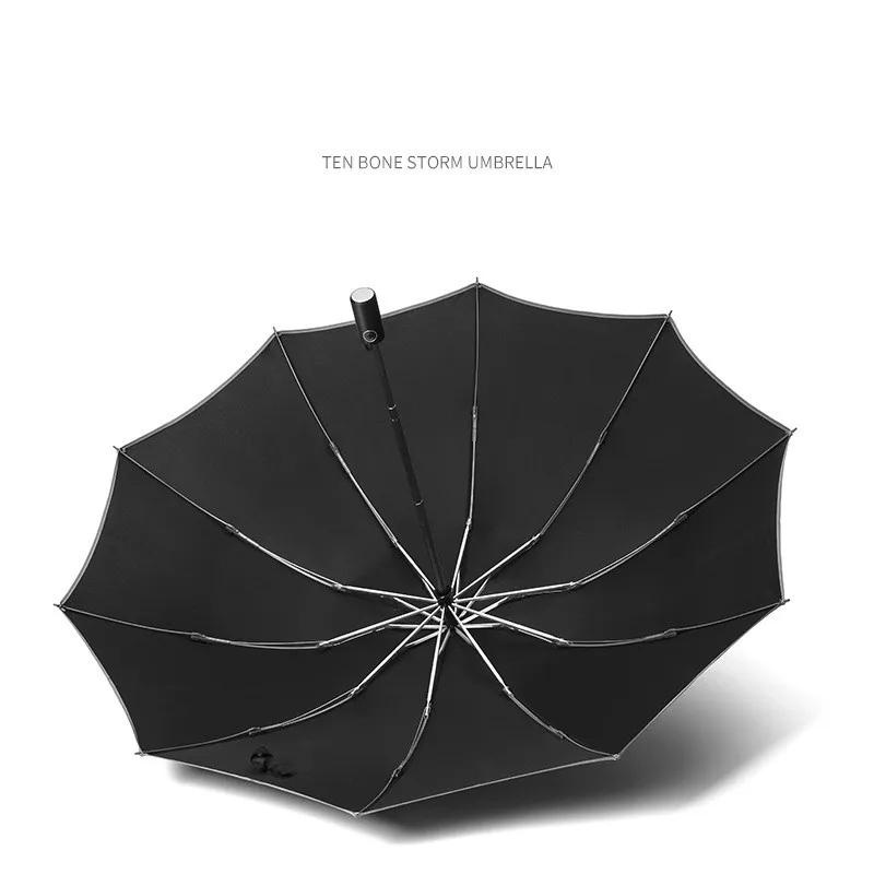 

Fully Automatic Reverse Umbrella Dry Solid Sunscreen Multicolours Rain Folding Three Fold Business Umbrella Custom Advertising