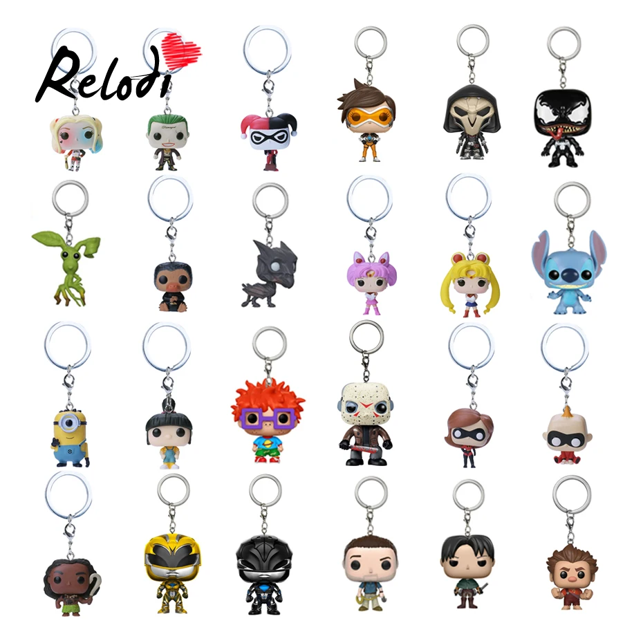 

Pocket Pop Marvel Keychain Jason Voorhees Key Ring Minions Harley Quinn Fantastic Beasts Venom Sailor Moon Overwatch Key Chain