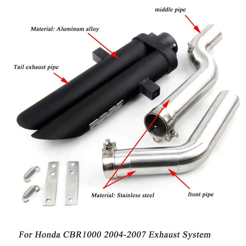 

2004 2005 2006 2007 Silp On for Honda cbr1000/cbr1000rr Motorcycle Full Connecting Pipe Silencer System