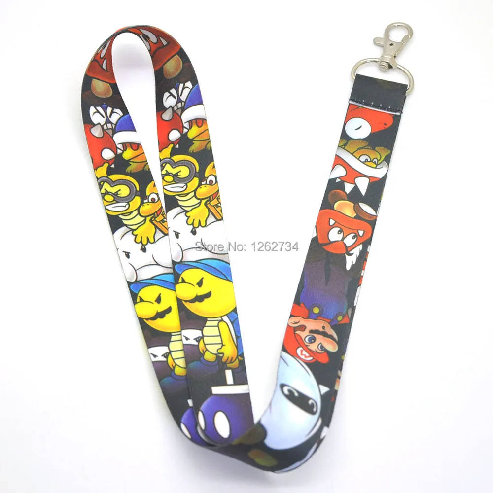 Super Mario Bros шейный ремешок для сотового телефона ID Card Key Lanyard PCXB