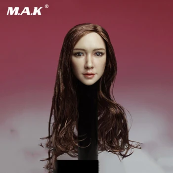 

Hot Sale DH003-B1/6 Scale Asia Beautiful hea Carving Chinese Famous Star Angelababy Brown Hair Head Sculpt Models Toys
