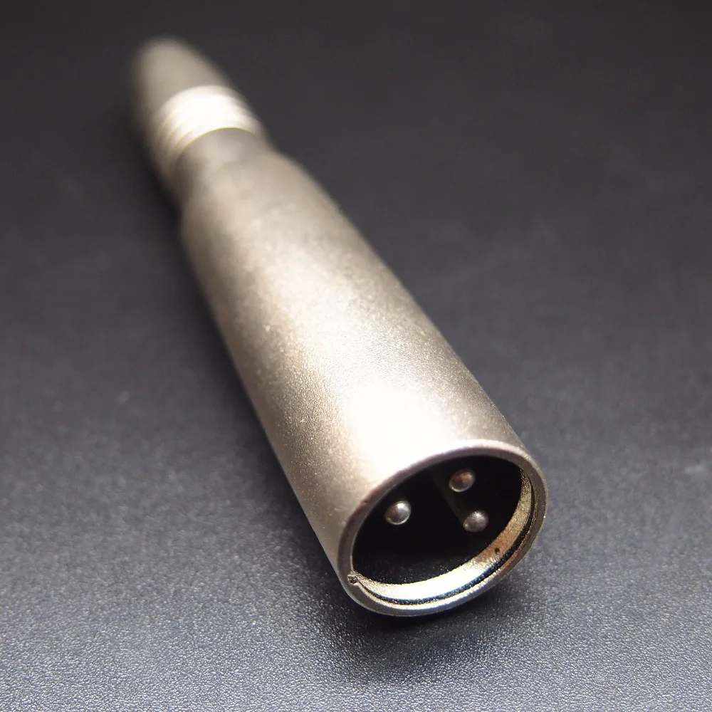 2pcs 3Pin CANNON Connector to Microphone plug MIC Adapter XLR male plug