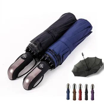 

1 PC Portable Sunny Rainy Umbrella Dual-purpose Umbrella Windproof 3 Folding 10 Bone Commercial Umbrellas Automatic