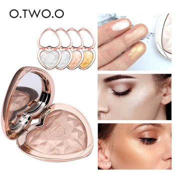 

New Makeup Heart-shaped High-gloss Powder Concealer Facial Contour Three-dimensional Repair Capacity Powder Shimmer Highlighter