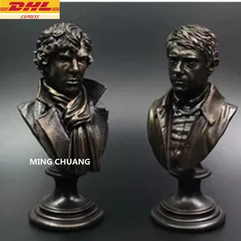 

Statue Sherlock Bust Sherlock.Holmes Head Portrait Half-Length Photo Or Portrait Imitation Copper Action Figure Toy D281