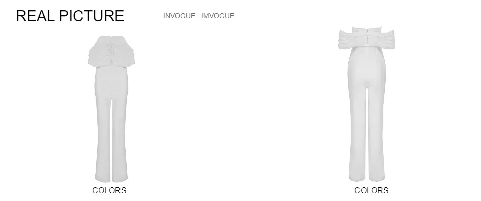 INVOGUE. IMVOGUE Новое поступление модные сетчатые пикантные с открытыми плечами спинки Белый Bodycon бинты Jumpsut
