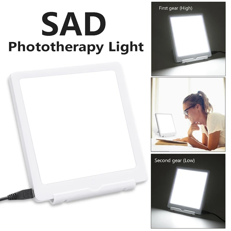 5W светильник для фототерапии Sad 10000 Lux Bionic-Day светильник с аффективным синдромом Usb Led лампа терапия регулируемое облегчение вялая усталость
