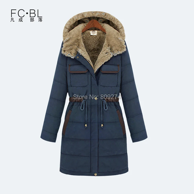 

Brand Winter Womens Cotton Parkas Slim Thick Clothing Coats Jackets