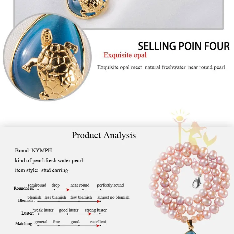 Nymph pearl кулон Цепочки и ожерелья, многоцветный 7-8 мм рядом с круглым/яйцо жемчуг Цепочки и ожерелья в качестве подарков для женщин NYXL1003