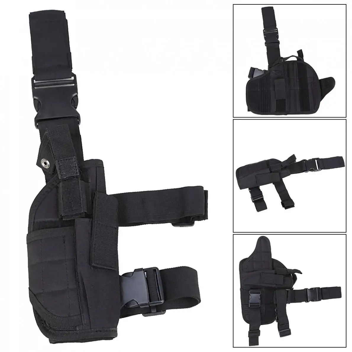 

Universal Multifunction Black Riding Camping Travel Military Equipment Leggings Bag Tactical Accessories Package With Buckle
