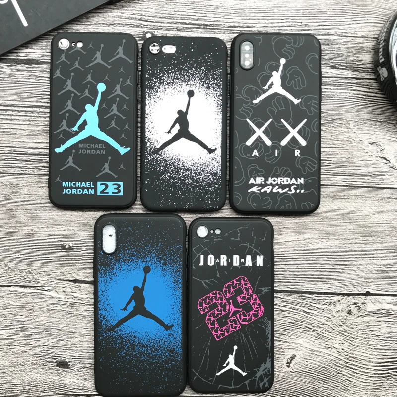 

Hot fly man Jordan 23 soft silicon Cover case for iphone 6 6S 7 8 7plus X XS MAX XR Luminous junmp man phone cases coque capa