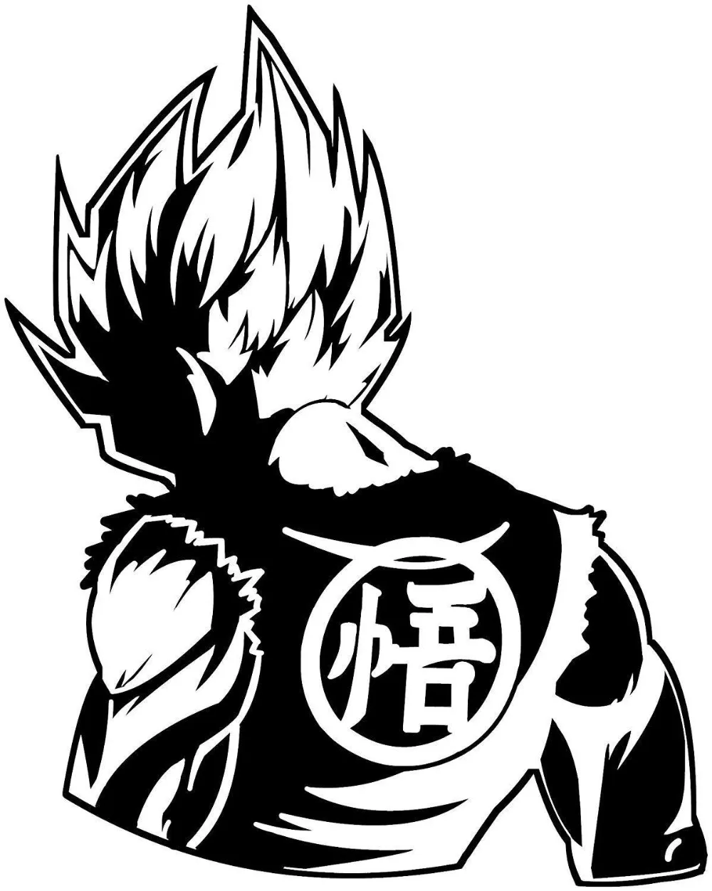 Мультяшные виниловые наклейки на стену Goku наклейка силуэт Vegeta Super Anime Sticker s Wukong
