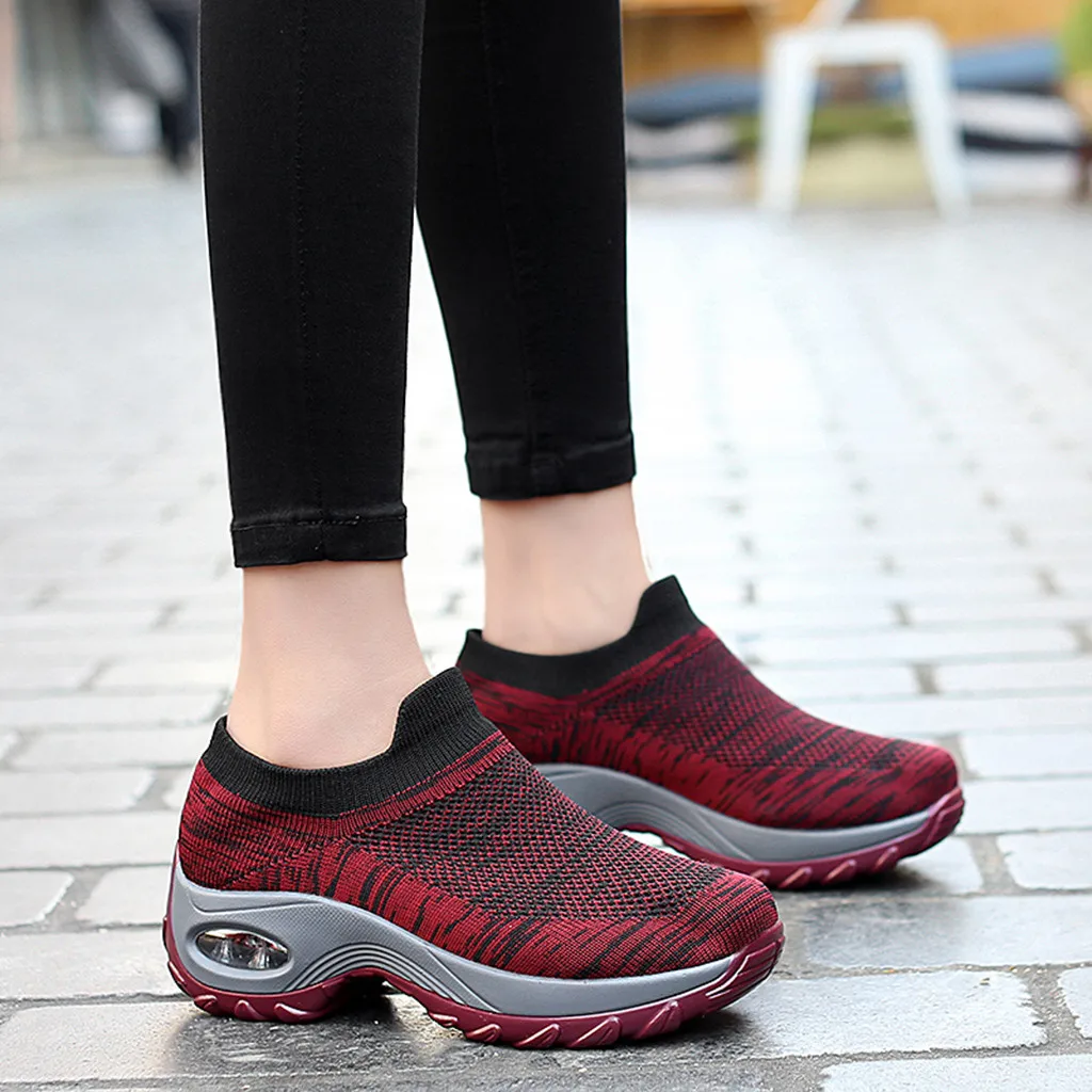 

YOUYEDIAN 2019 Sneakers Women Platform Sneakers Walking Mesh Casual Shoes Women Thick Bottom Tenis Feminino