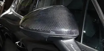 

Carbon fibre SIde Door Outside Rear View Mirror Cap Cover Trim For Porsche Macan 2014-2016 car accessories
