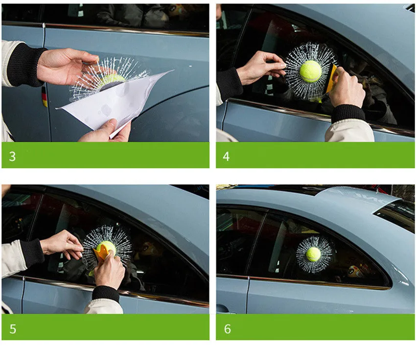 1 шт. наклейки для автомобиля 3D забавные наклейки на автомобиль-Чехлы реалистичные водонепроницаемые наклейки Баскетбол Футбол Теннис; Бейсбол Smash Car glass