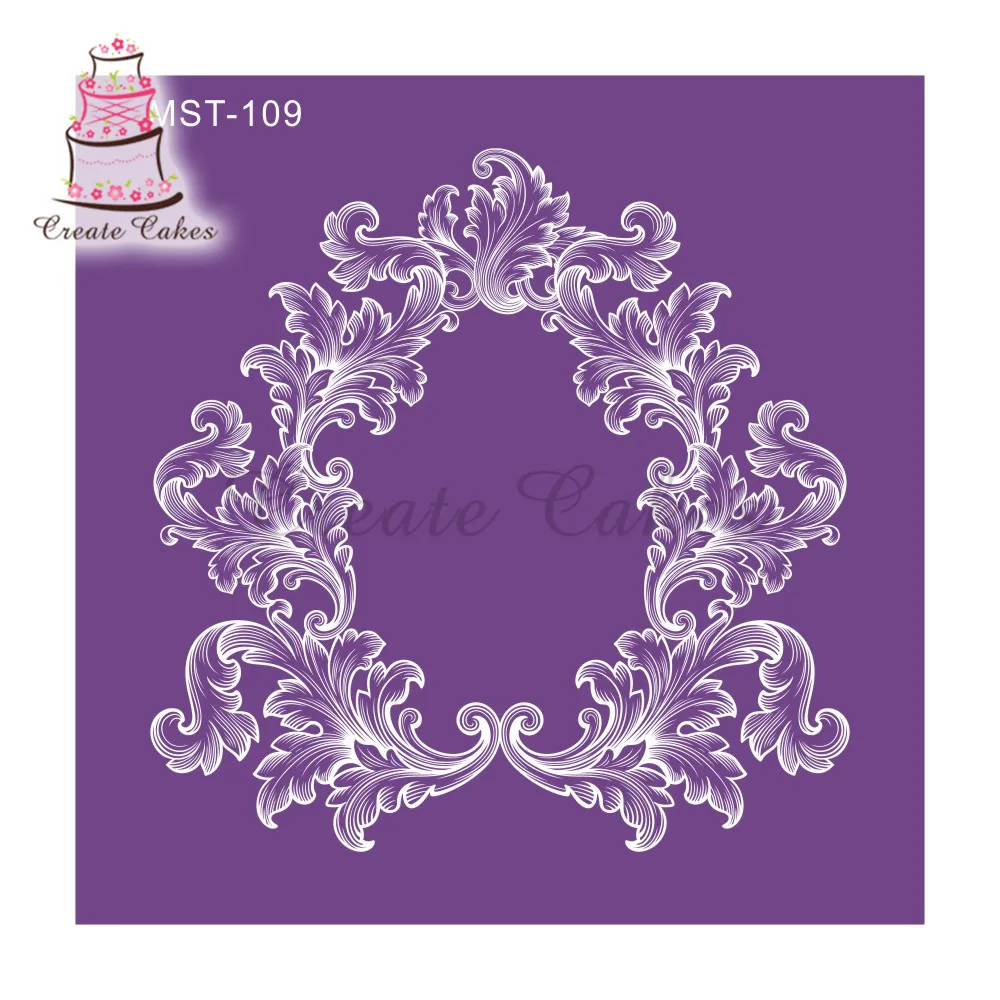 

Flower Frame Cake Stencil Mesh Stencils For Wedding Cake Border Stencils Fondant Mould Cake Decorating Tool Cake Mold