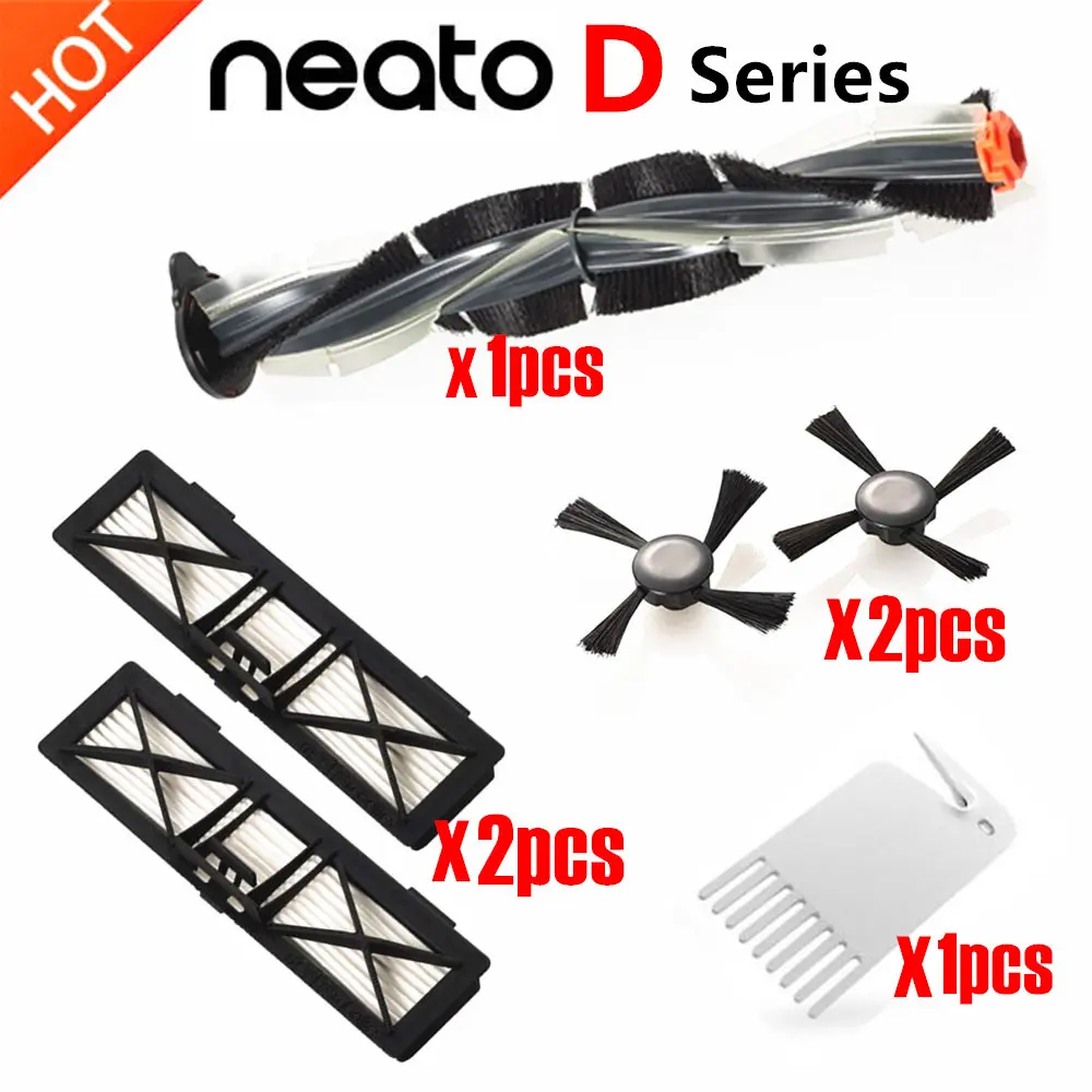 6 шт./лот для Neato Botvac D Серия Щетка боковые щетки фильтр комплект|Запчасти пылесоса|