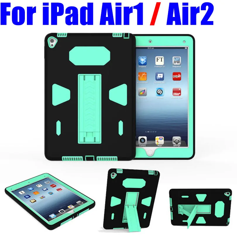 Чехол для iPad Air 1 2 9 7 дюйма сверхпрочный Силиконовый ТПУ + ПК Жесткий гибкий чехол с