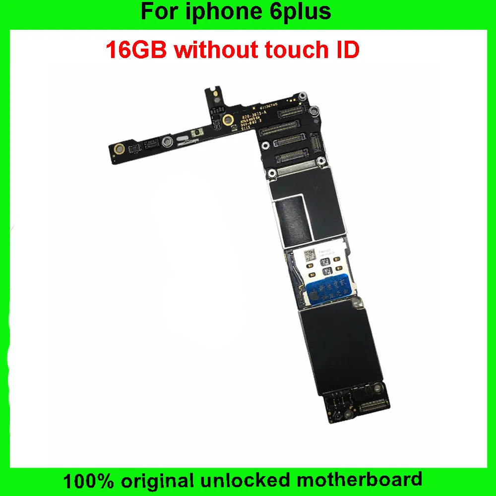 

16GB Original Unlocked motherboard for iphone 6plus free iCloud Mainboard For Iphone 6 Plus Without Touch ID IOS system+Chips