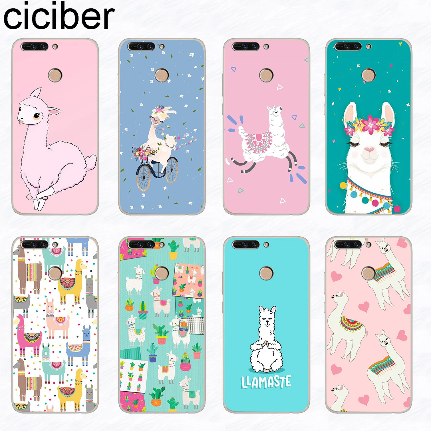 

ciciber Animal Cute Alpaca Phone Case For Huawei Honor 8X 7A Pro 8C 6X Soft TPU For Honor 10 9 8 Lite Play V10 V9 Fundas Coque