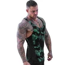 Mesn Бодибилдинг майка Топы Камуфляж Без Рукавов Рубашка тренажеры фитнес майка для тренировки слинг жилет летняя повседневная одежда для кроссфита