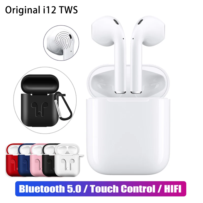 

i12 TWS 2019 Touch true Wireless Earbuds Bluetooth 5.0 Earphone with Case Sports Sweatproof New i10 Air Pods 3D Stereo Headset