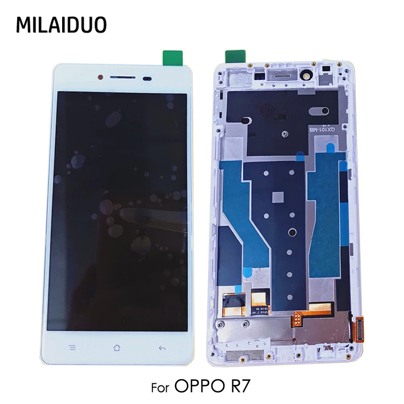 ЖК-дисплей для OPPO R7 5 ''сенсорный экран дигитайзер ЖК-дисплей для OPPO R7 Plus R7P 6'' с рамкой в сборе запасные части