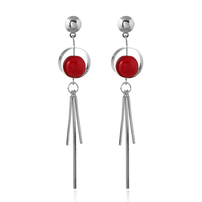 Tassel Roman numerals long section shell earrings earrings jewelry