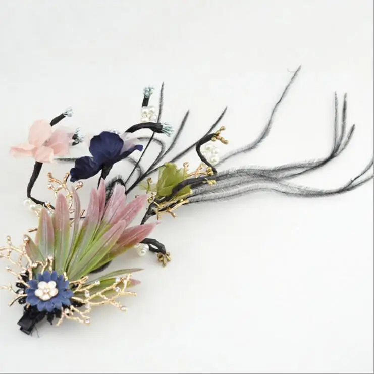 Brides Headwear Mori Bohemian Feather Hairpin Hair Decorations ZH020