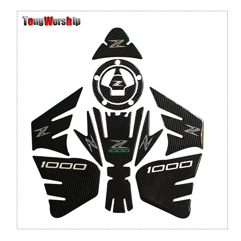 

Motorcycle Carbon Fiber Triple Tree Clamp Decal Stickers For KAWASAKI Z1000 2014 2015