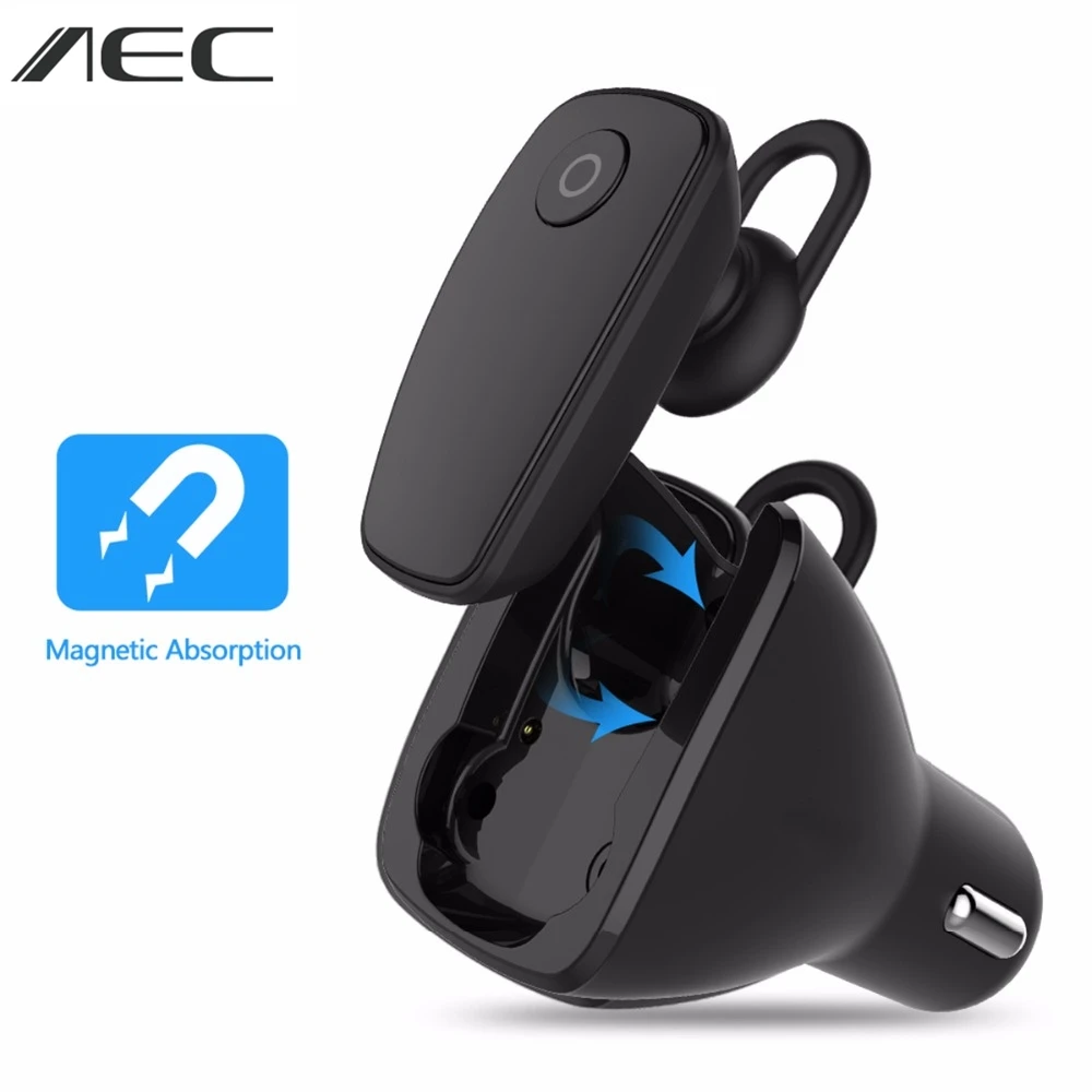 AEC Multifunction Wireless Bluetooth 4.1 Earphone+Car Charger 2 in 1