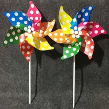 Yaoyue 50 шт./лот 21 см точки шестиугольная ветряная мельница сценическое украшение ПВХ пластиковая ветряная мельница детские игрушки