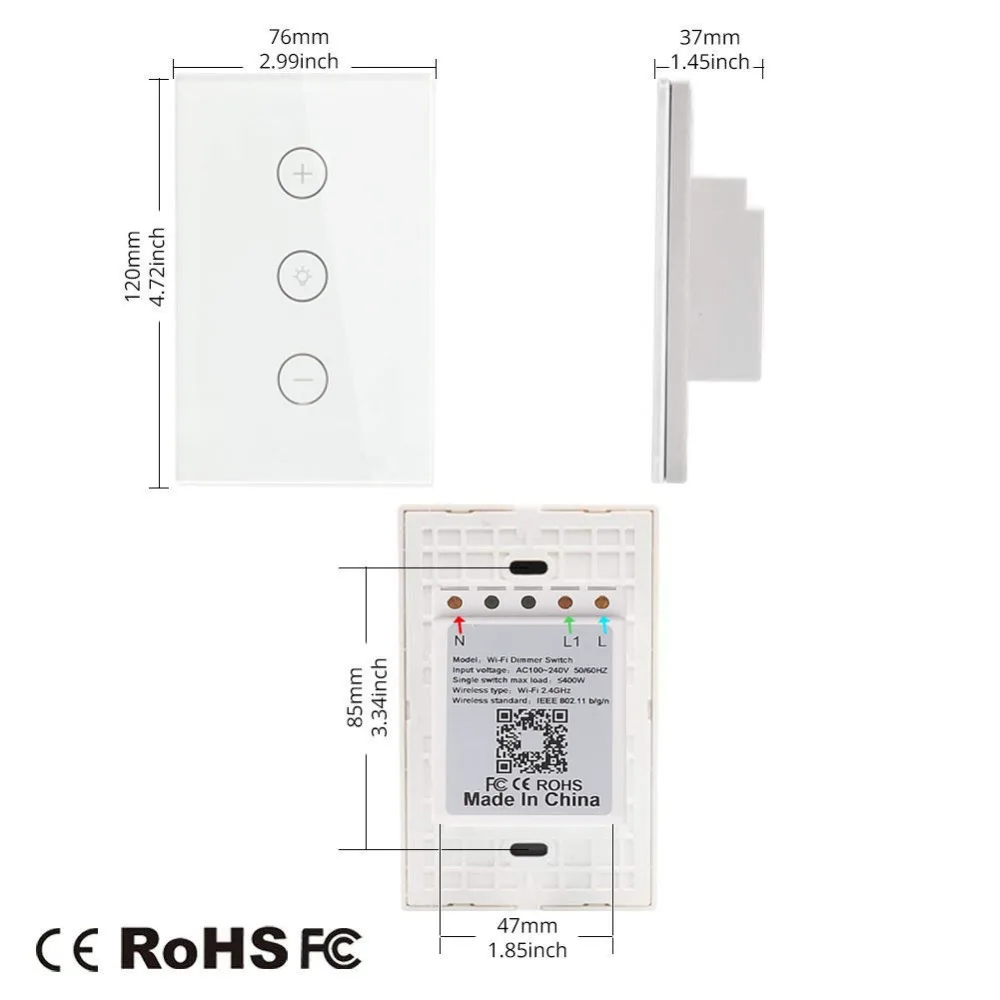 Tuya WiFi регулятор яркости освещения US Led диммер 220 V 110 V умная сенсорная лампочка с регулированием яркости работает с Amazon Alexa Google Home