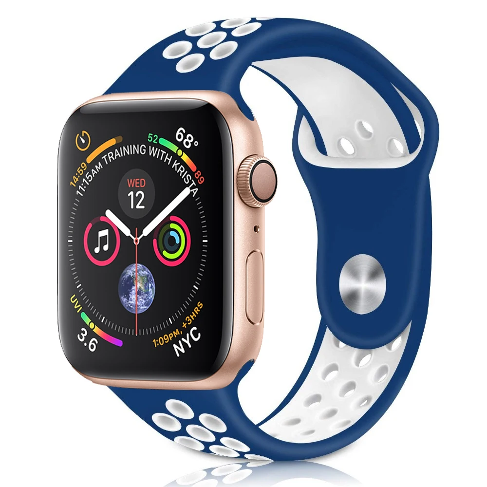 Ремешок EIMO для Apple Watch 4 42 мм 44 мм Iwatch band 42 мм 38 мм Aple watch 4 3 2 1 спортивный ремешок силиконовый браслет на запястье ремешок для часов