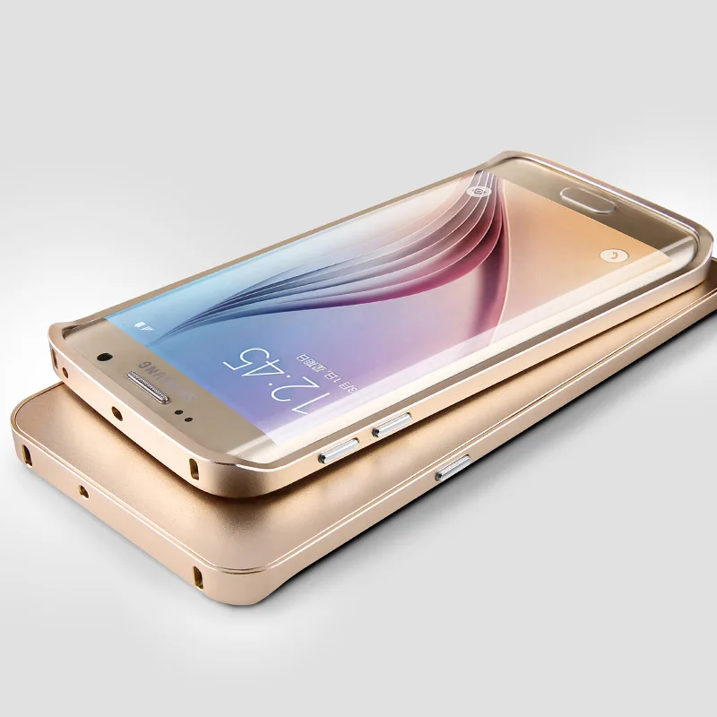 Slim Luxury Matte Aluminum Bumper Back Case for Samsung Galaxy S6 Edge Plus S6edge Phone Metal