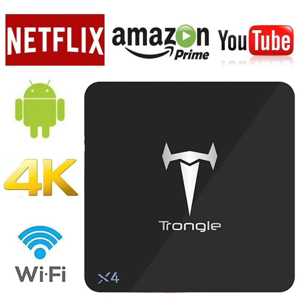 

Android TV BOX Internet TV Box With S905X Quad Core 64Bit 1GB 8GB 2.4GHz WiFi Support 4K HD, With IR Remote Controller