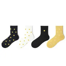 Женские носки, осень, индивидуальные цветные носки, модные удобные хлопковые длинные носки с принтом носков, модные счастливые носки для женщин