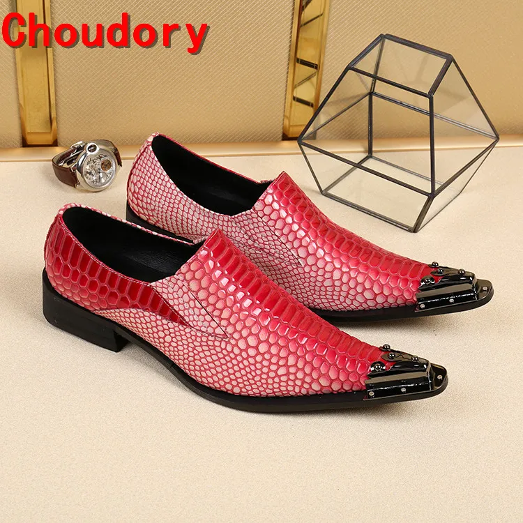 Da Outono Casamento Baile Pele De Couro As Picture Europeu Crocodilo Ferro Homens Do Finalistas Pontudos Vermelho Sapatos Genuínos Primavera Dos Vestido Mocassins Clássico A0x0Fd