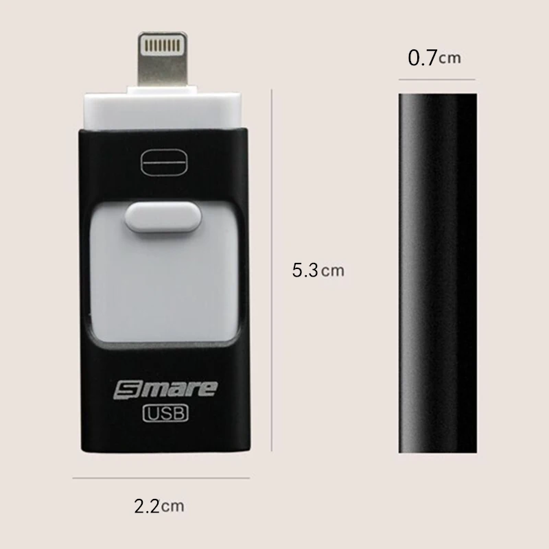 Smare 3в1 128 Гб 64 ГБ 32 ГБ металлический USB OTG iFlash накопитель HD USB флеш-накопители для iPhone для iPad для iPod и Android телефона