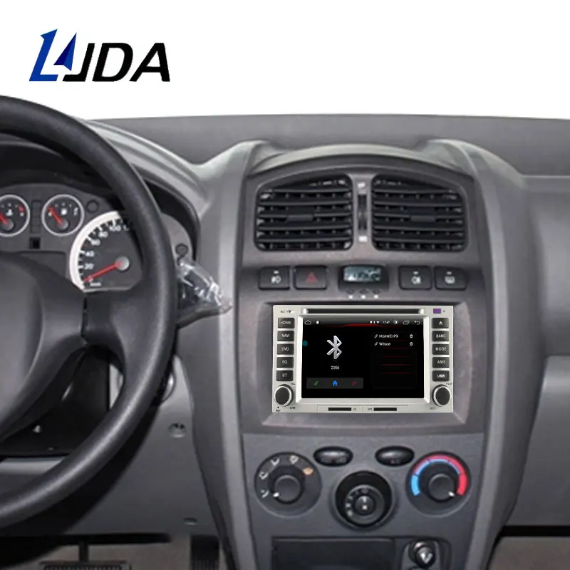 Perfect LJDA 2 Din Android 9.1 CAR DVD PLAYER For HYUNDAI SANTA FE 2007-2011 ELANTRA 2000-2006 WIFI Multimedia Radio 2G RAM GPS Stereo 5