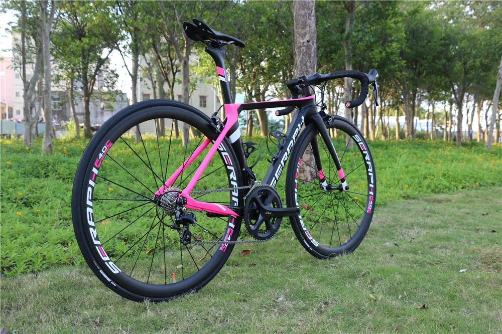 Полная карбоновая Аэро Дорожный велосипед 22 скорости shiman0 R7000 BB71 пресс в нижней части кронштейна 1423 спиц R8000 розовый полный велосипед TT-X