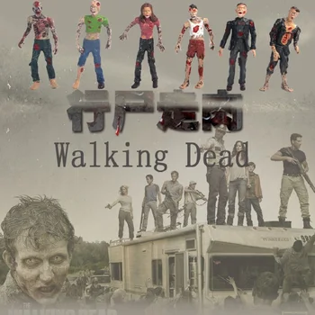 

6 pcs /lot Hot Movie Walking Dead Figure Model Toy Anime Walking Dead Display Brinquedos Collection Kids Birthday Juguetes Gift
