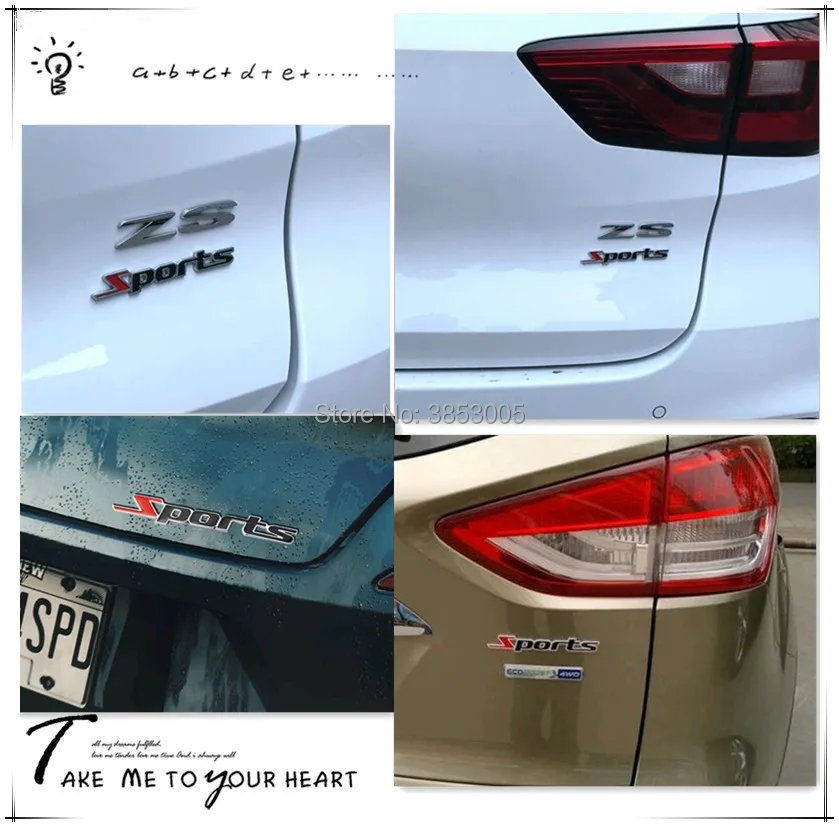 

Car styling sport Logo Emblem Badge Decal Sticker for audi a6 c7 volvo c30 audi a4 b7 peugeot 206 volvo xc60 alfa romeo 159