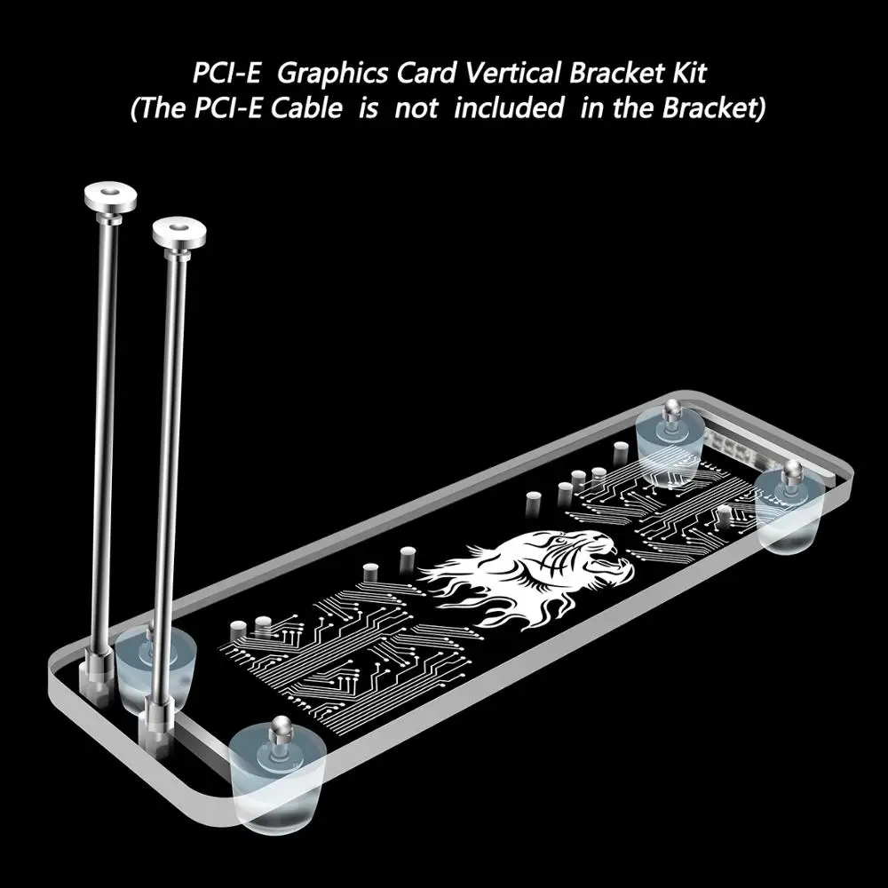 Фото Вертикальная подставка для видеокарты PCI E 3 0 16X с подсветильник кой RGB Вертикальная подставка для видеокарты PCI E 3 0 16X с подсветильник кой RGB