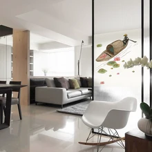 Современные новые китайские световые стеклянные наклейки freehand абстрактные чернила стекло для рисования пленка украшения Непрозрачный кабинет чайная комната