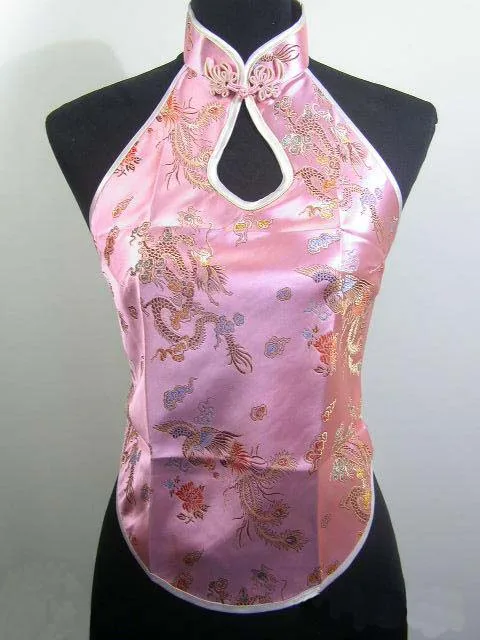 Горячая Распродажа, китайский сексуальный женский топ с изображением дракона и феникса, нижнее белье DD002 - Цвет: Pink