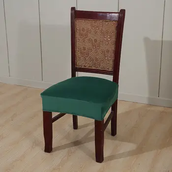 

Velvet Fabric Seat Cover Elastic Chair Covers Spandex Removable Cushion Cover Chair Cover for Dining Room Kitchen Restaurant