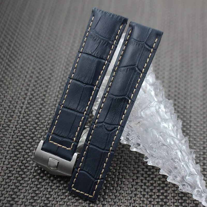 

Genuine Leather Watch Band Strap Blue Soft Watchbands Watch Man Watch 20mm 22mm 24mm with Tools