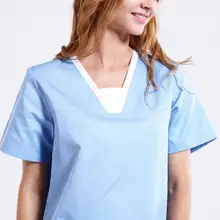 2018AN унисекс медицинская Спецодежда для врача медсестры с коротким рукавом медицинская лаборатория скраб набор хирургические операции Комбинезоны высокого класса